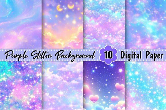 Download Purple Glitter Unicorn Background - Glitter Collection