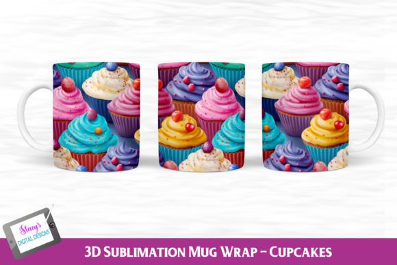 Download 3D Cupcake Mug | 3D Mug Sublimation - Mug sublimation Collection