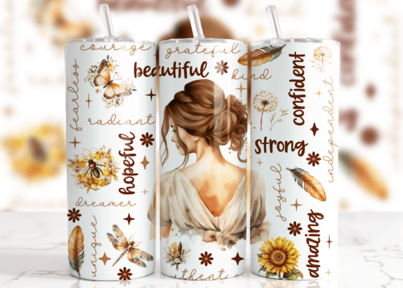 Download Affirmation Brunette Tumbler Wrap - Tumbler wrap Collection
