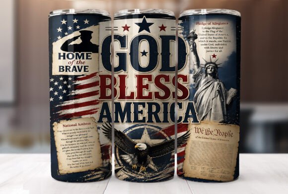 Download God Bless America Patriotic Tumbler Wrap - Tumbler wrap Collection