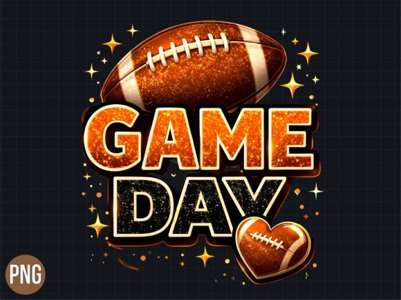 Download American Glitter Game Day Football PNG - Glitter Collection