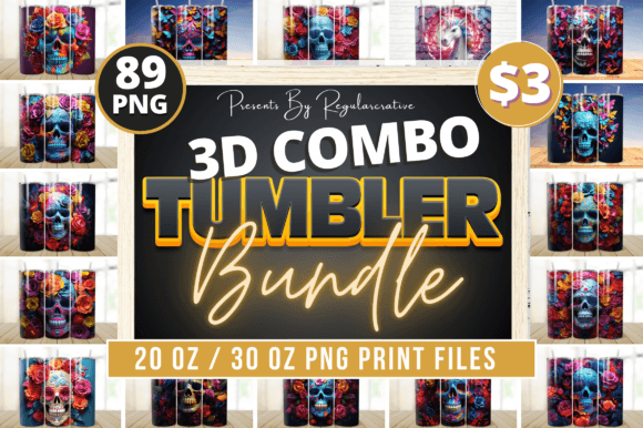 Download 3D Sublimation Tumbler Wrap Huge Bundle - Tumbler wrap Collection