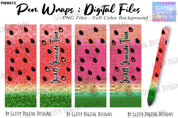 Download Watermelon Glitter Pen Wraps Summer PNG - Glitter Collection