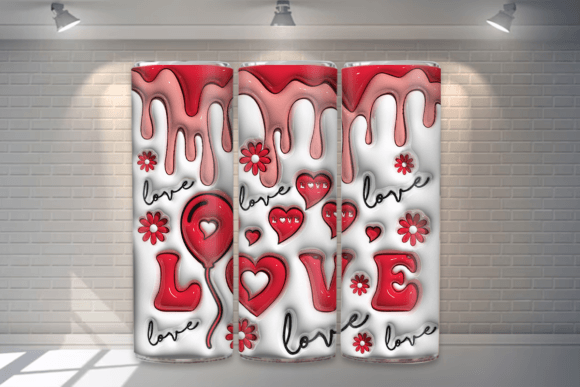 Download Love Valentine 3d Tumbler Wrap Design - Tumbler wrap Collection