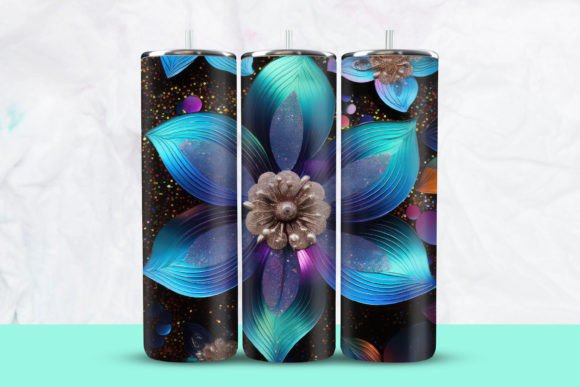 Download 3D Flower Tumbler Wrap - Tumbler wrap Collection