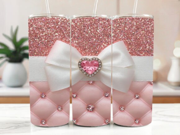 Download Half Soft Pink Glam 3D Tumbler Wrap PNG - Tumbler wrap Collection