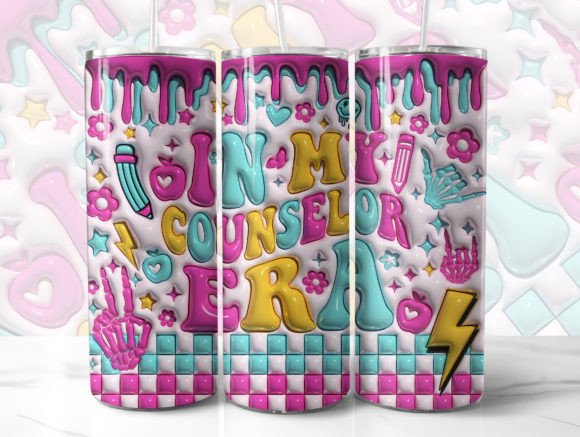 Download In My Counselor Era 3D Tumbler Wrap - Tumbler wrap Collection