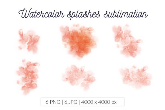 Download Watercolor Splashes Sublimation Clip Art - Clip art Collection