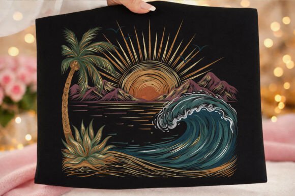 Download Boho Ocean Sunset Nature Faux Yarn Png - Nature Collection