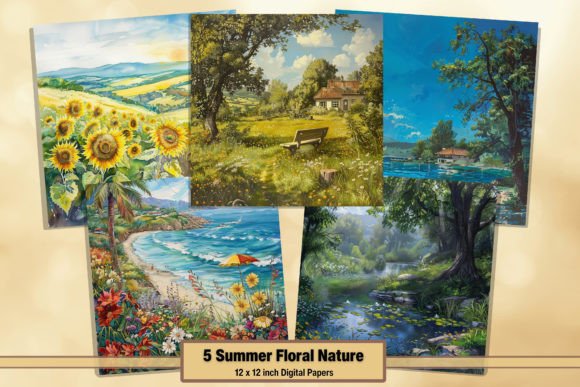 Download Summer Floral Nature Digital Papers 55 - Premium Resources